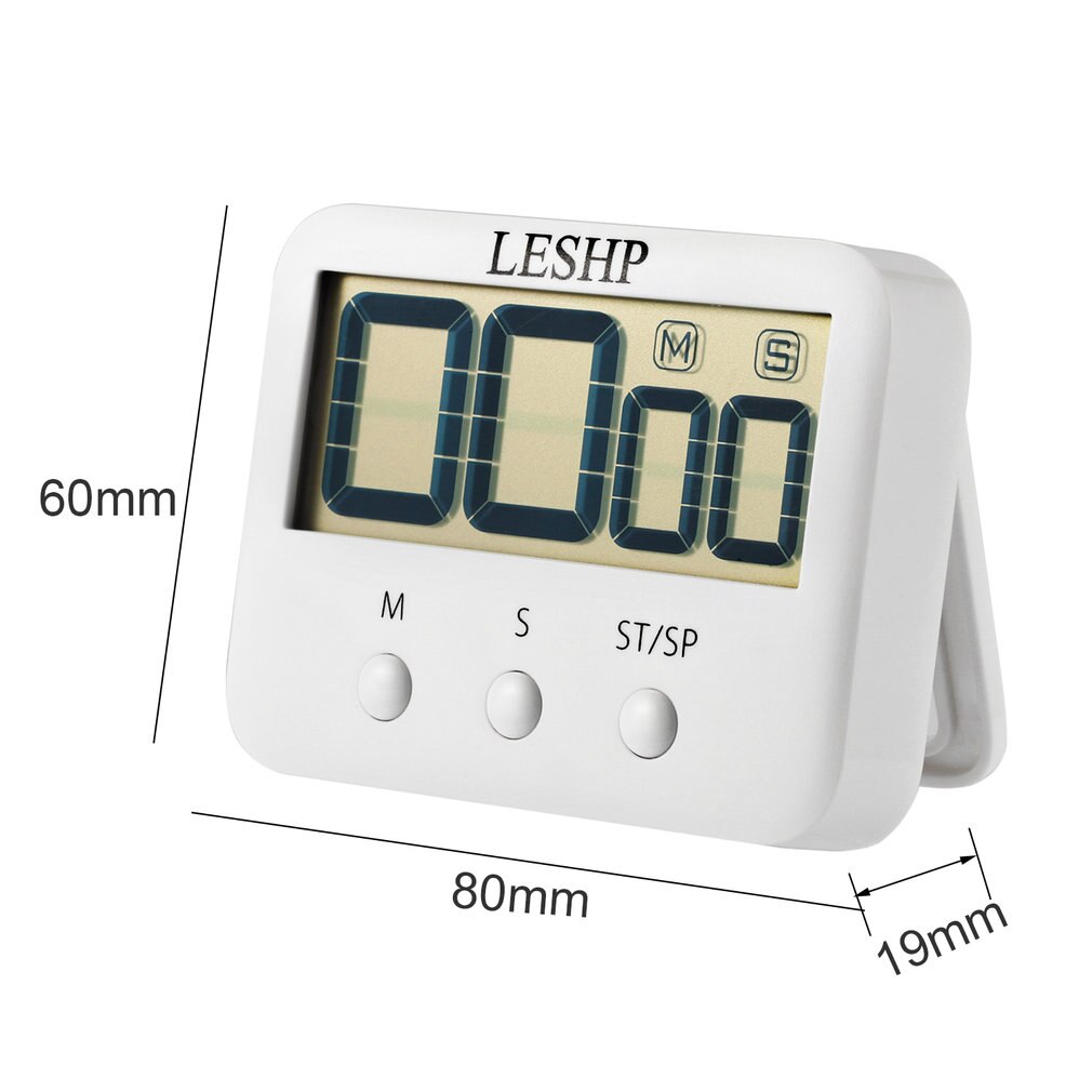 Big Multifunction LCD Digital Kitchen Cooking Timer Count-Down Up Clock Reminder Magnetic Stopwatch Alarm Electronic Tool