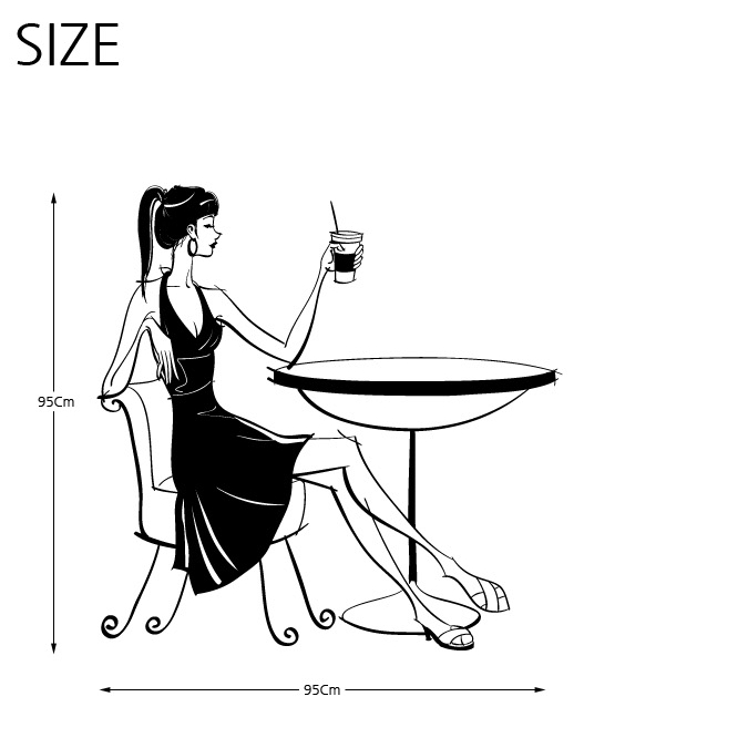 Coffee Shop Sticker Glass Decal Cafe Poster Vinyl Art Wall Decor Mural Break Milk Tea 1001: F