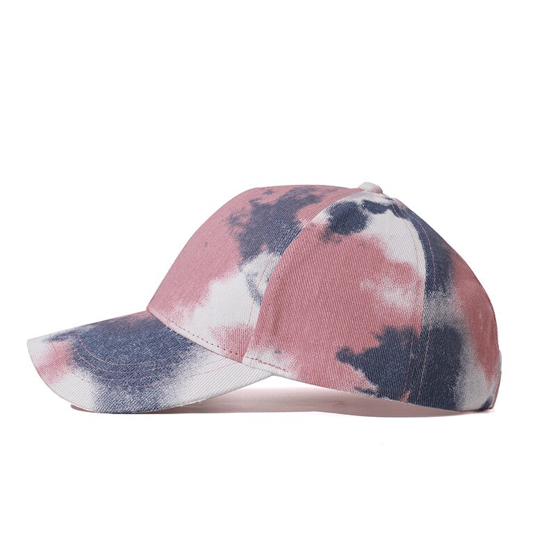 Tie-dye open kruis paardenstaart pet mannen en vrouwen zonnescherm cricketpet baseballpet cricketpet pet