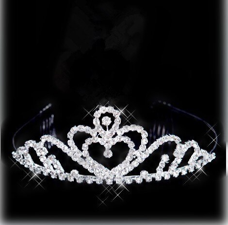 Pearl Inlaid Crowns Tiaras Bridal Wedding Jewelry Accessories Princess Birthday rhinestone Crystal Tiara: 7