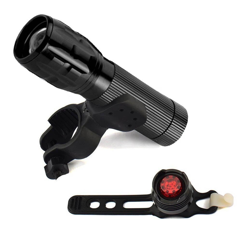 Koplamp Voor Fiets Super Heldere Led Fiets Licht Set Met Front Licht Achterlicht & Batterij Fiets Zaklamp #50