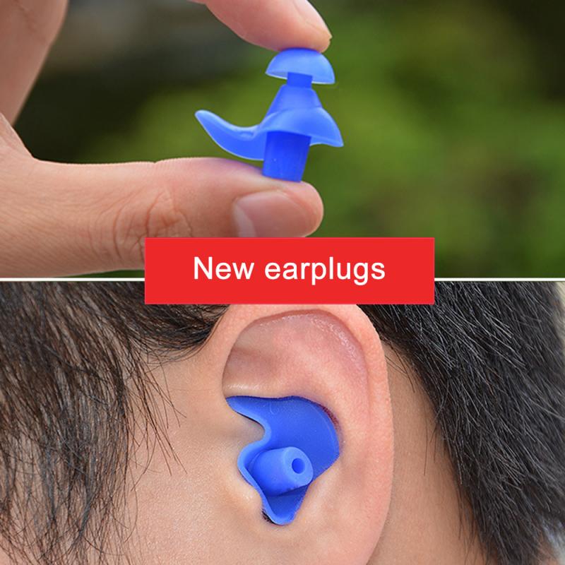 1 Pairs Waterproof Swimming Silicone Swim Earplugs for Adult Swimmers Children Diving Soft Anti-Noise Ear Plug