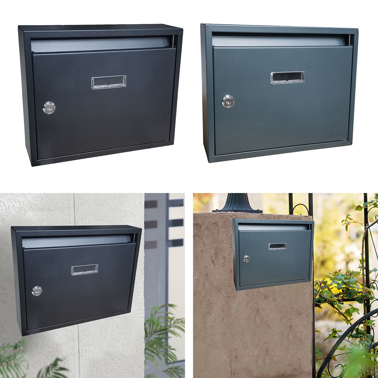 Combination Locking Mailbox Wall Mounted Deposit Suggestion Box Secured Payments Paperwork Postbox Case Office Room Decor