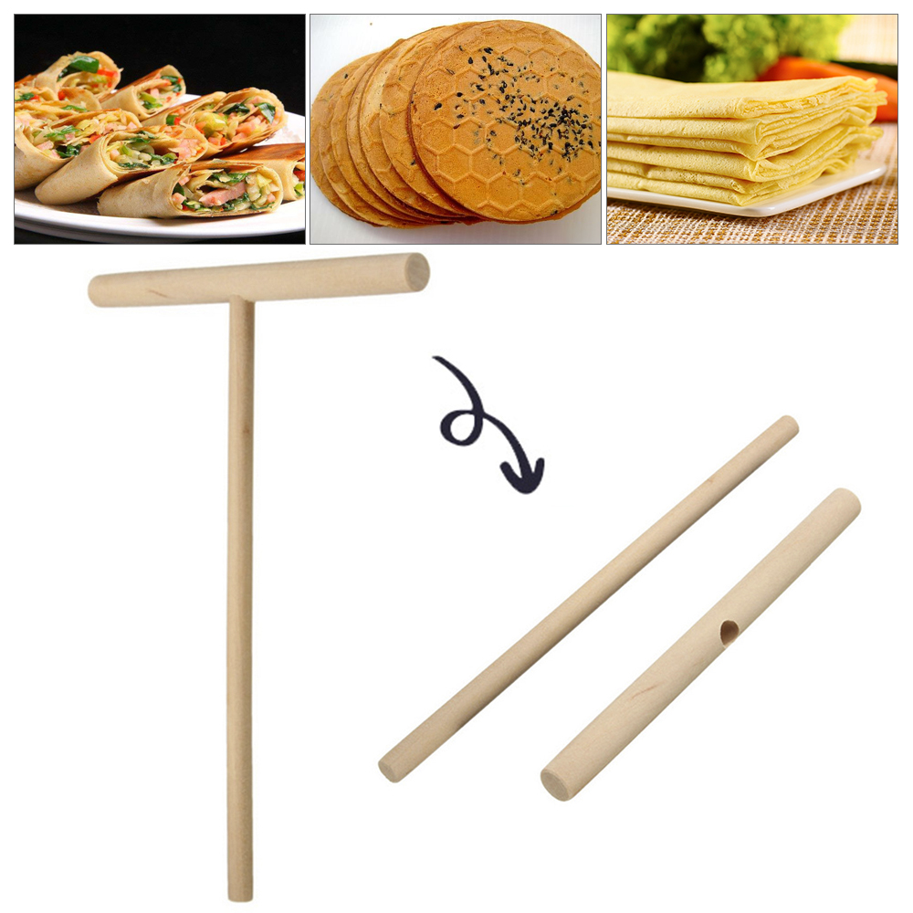 Chinese Specialty Crepe Maker Pancake Batter Wooden Spreader Stick Home DIY Kitchen Tool Restaurant Canteen Specially Supplies