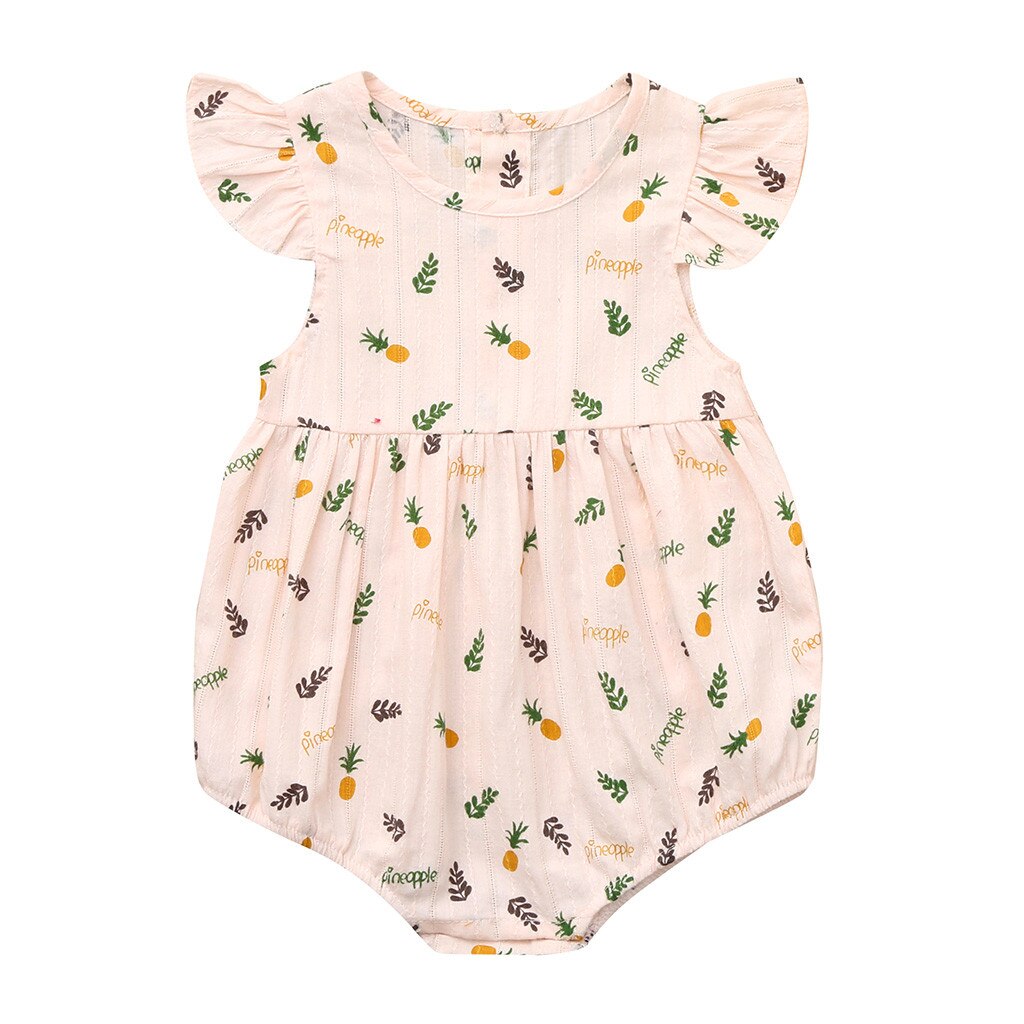 Baby Jongens Meisjes Rompertjes Ananas Print Jumpsuit Kleding Baby Meisje Romper Zomer Baby Jumpsuit Pasgeboren: PK / 24M