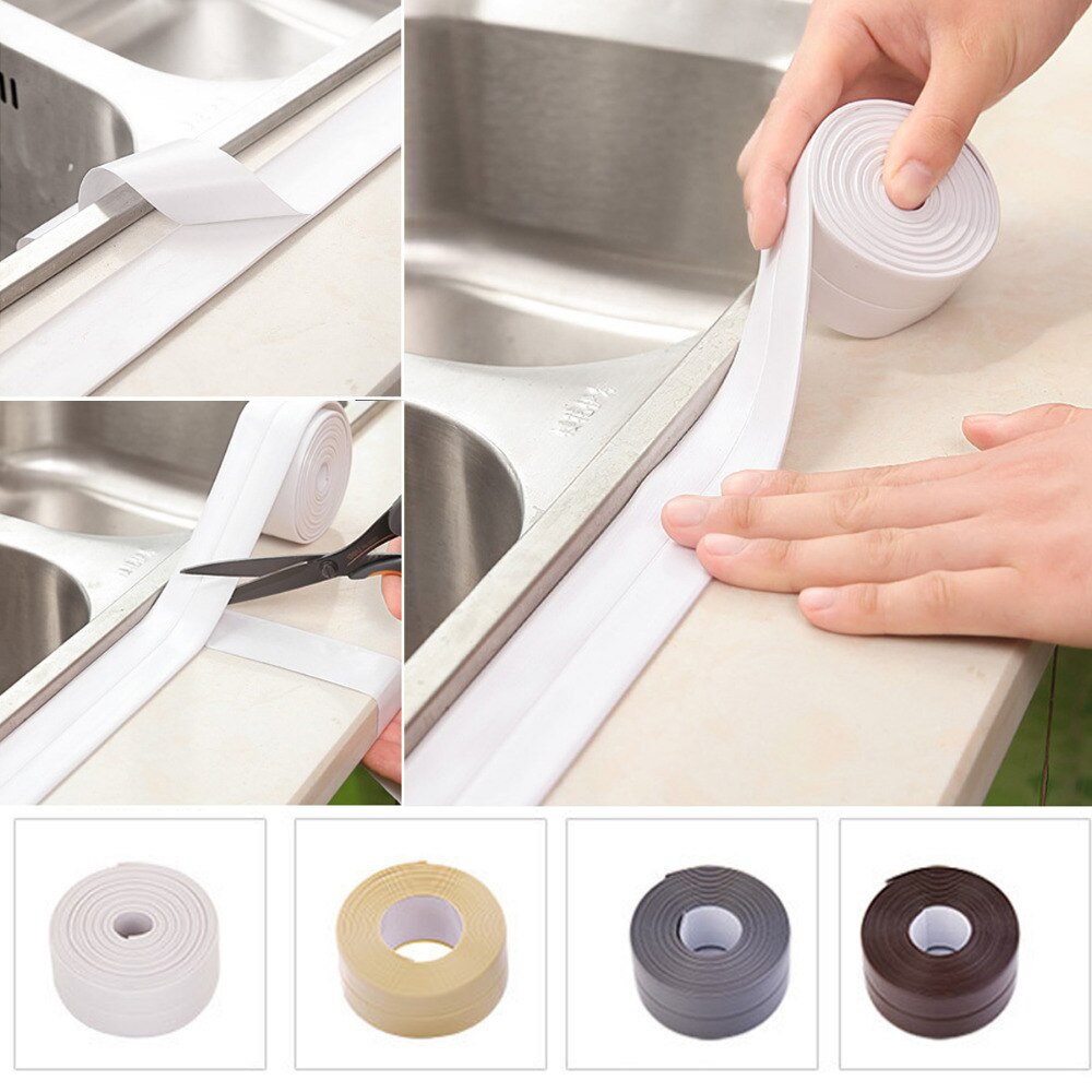 Køkken badeværelse stue vandtæt hjørne foring anti-kollision tape fugt meldug proofing klistermærker