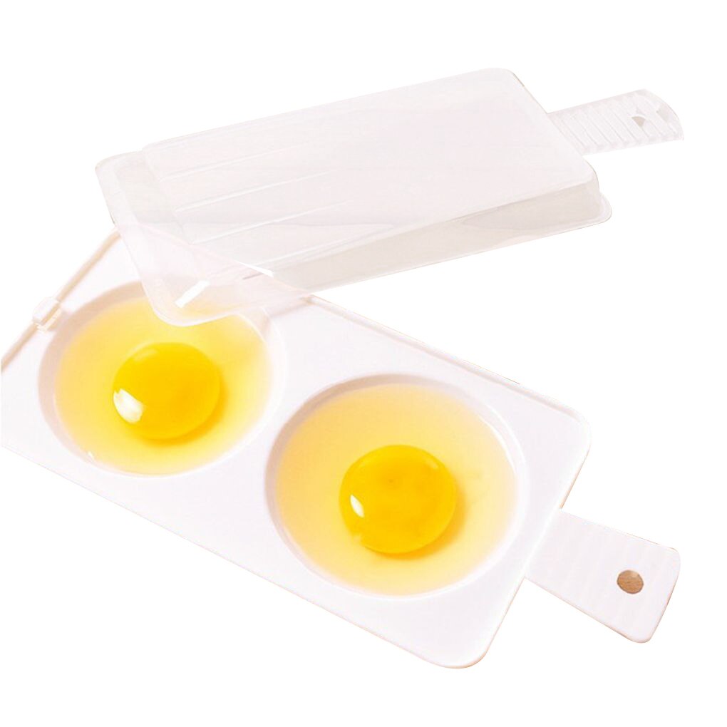 Plastic Eierkoker Magnetron Eierkoker 2 Eieren Gepocheerd Ei Fornuis Koken Gereedschap Tweeërlei Gebruik Ei Keuken tool