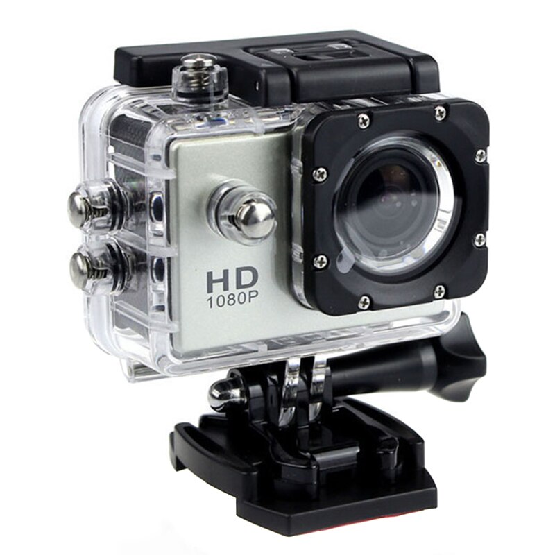 Sports Camera Full HD Video Camera 30M Sports DV 2.0 Inch LCD Screen 1080p Waterproof Camera Mini Camera Recorder: Silber