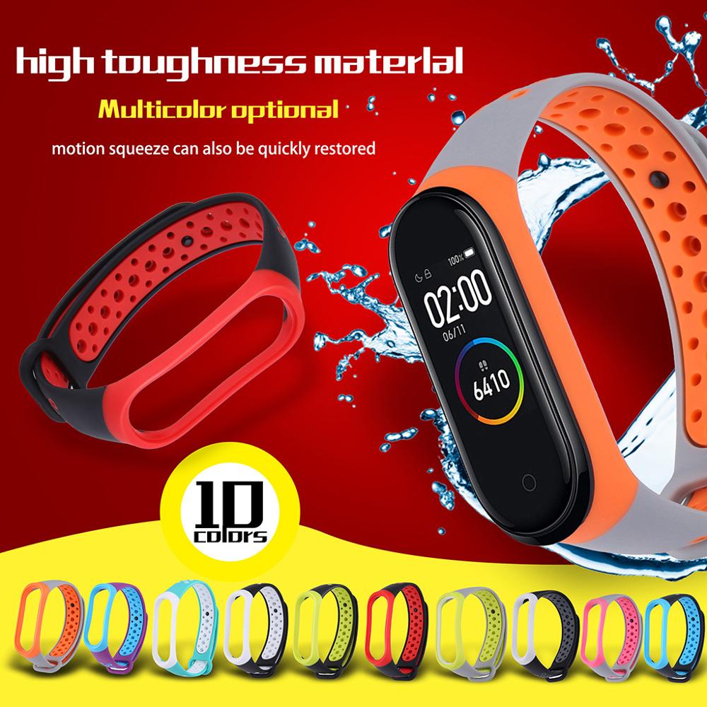 Correa de silicona para Xiaomi Mi Band 3 y 4, correa de silicona para relojes inteligentes, pulsera de silicona, accesorios para reloj inteligente mi band 3 y Mi Band 4