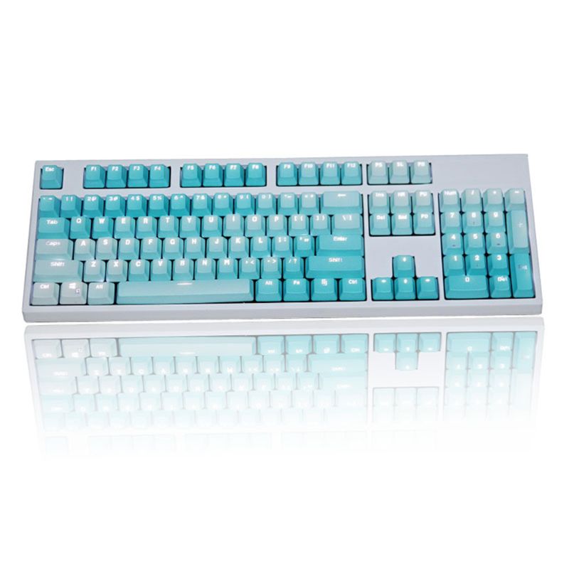 1 Set Replaceable PBT Keycaps 87 104 108 Transparent Lettering Keys Double Shot Injection Backli Key Cap for Keyboard x: 4NB903115-B