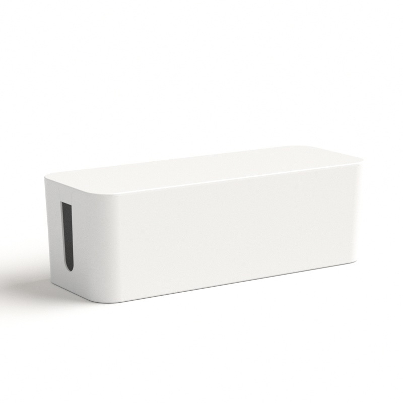 Boîte de rangement de cordon pour cacher le protection contre les surtensions sur le bureau ou le sol, prise de chargeur, bac de stockage de ligne réseau: L / green