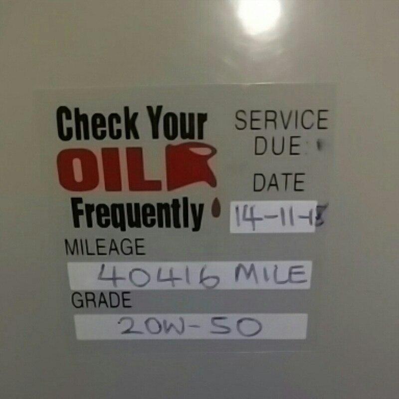 50pcs/lot Transparent PVC Oil Change Mileage Service Stickers Electrostatic Friendly Reminder Sticker Special Small Size