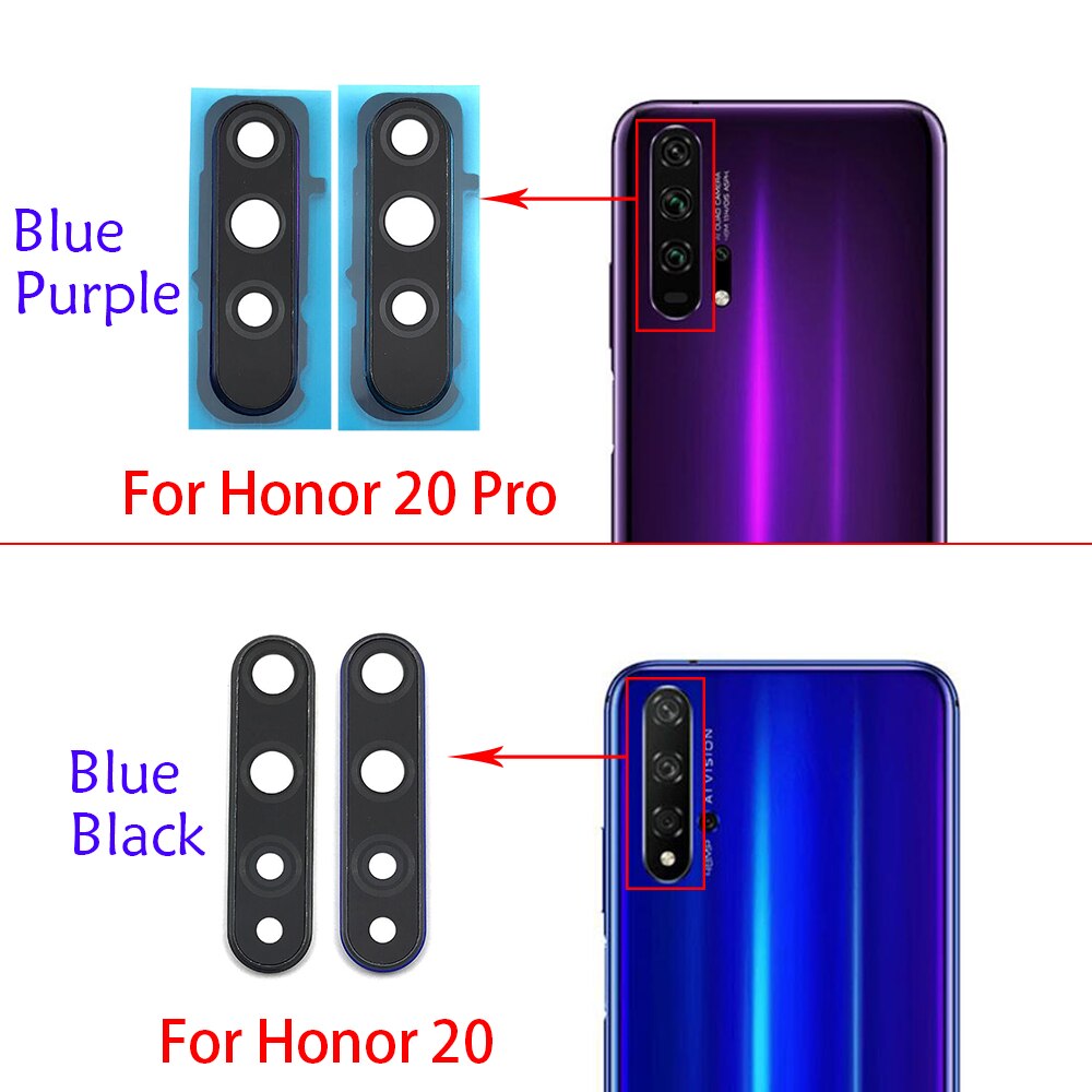 Nieuw Voor Huawei Honor 20 Pro Back Rear Camera Glas Lens Cover Frame Met Adhensive Voor Huawei Honor 20