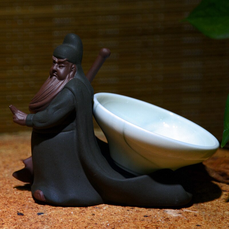 Wu God of Wealth Guan Gong Tea Ornaments Three Kingdoms Figure Guan Yu Cha Lou Jia Boutique Clay Tea Pet Clay Tea Pet
