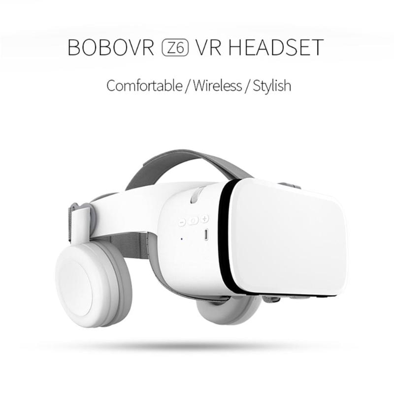 BOBO VR Z6-auriculares de realidad Virtual con Bluetooth, gafas 3D VR, gafas para juegos móviles, Audio y Video, Cable de carga USB dedicado