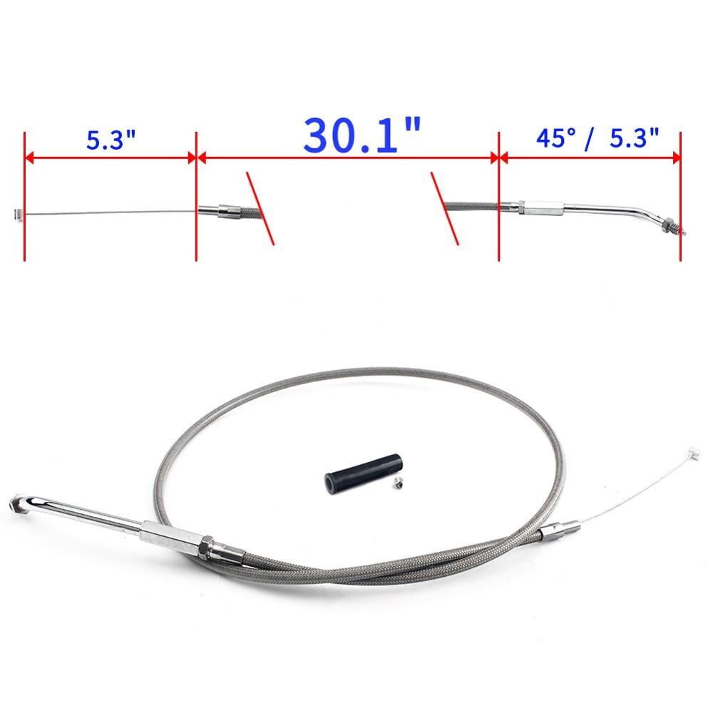 BIKINGBOY Gaszug Für Harley Sportster XLH 883 1988-1995 XLH 883 Hugger 1988-1995 XLH 883 Deluxe 88-95 XLH 1200 1988-1995: Stainless Steel