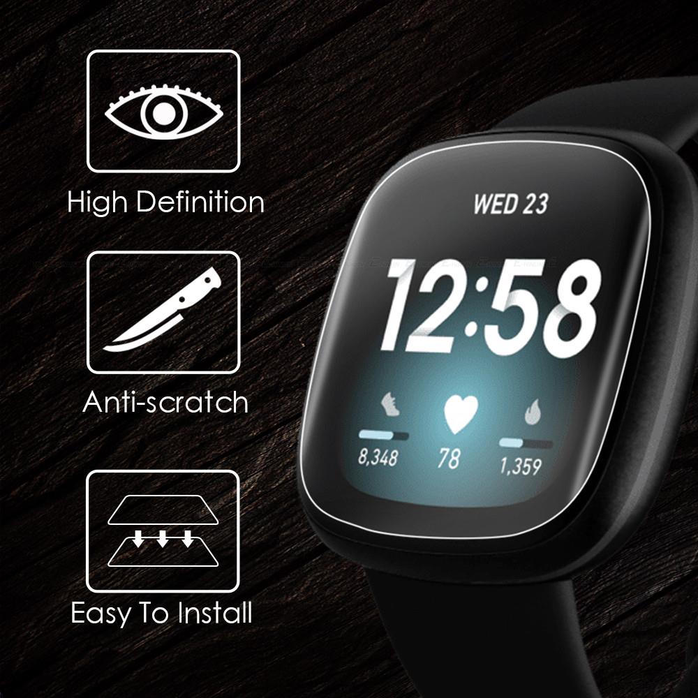 Soft Clear HD Smart Watch Sticker Hydrogel Film For Fitbit Versa 3 2 Sense Protective Screen Protector