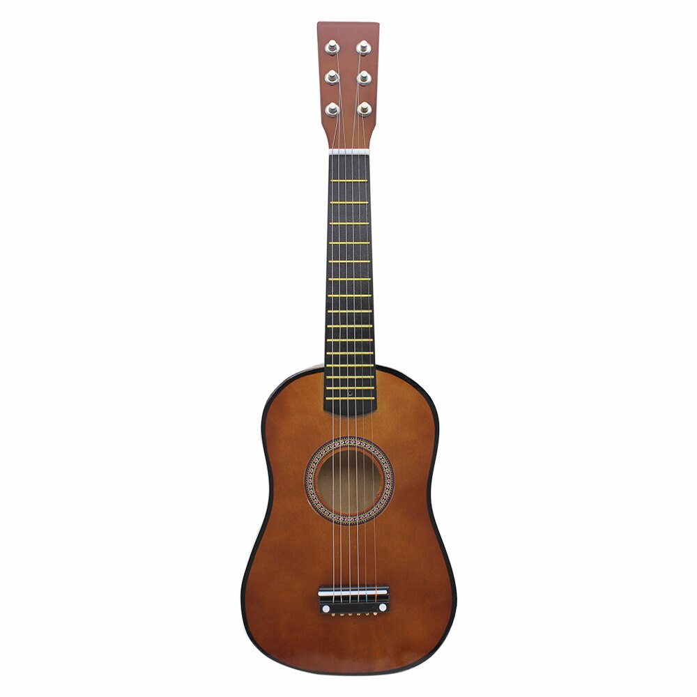 IRIN 21/23Inch Mini Gitaar Massief Houten Body Met Gitaar Snaren PIckup Voor Kinderen Voor Beginner Kleine Akoestische gitaar: Coffee Color / 21Inch