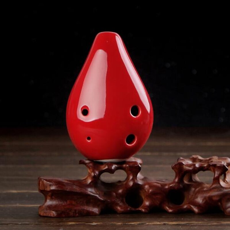 Mini 6- hulls ocarina fargeglasur keramisk fløyte vannstil ocarina musikkinstrument for barn musikkelsker
