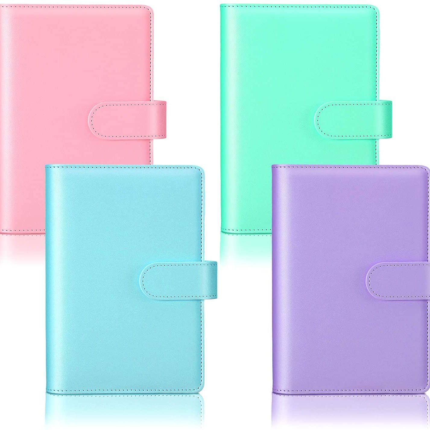 A6 Pu Lederen Notebook Losbladige Bindmiddel Hervulbare 6 Ringband Cover Met Magnetische Gesp Sluiting