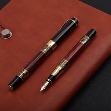 1pcs luxe elegante vulpen high-end office business pen fijne houtnerf handtekening vulpen