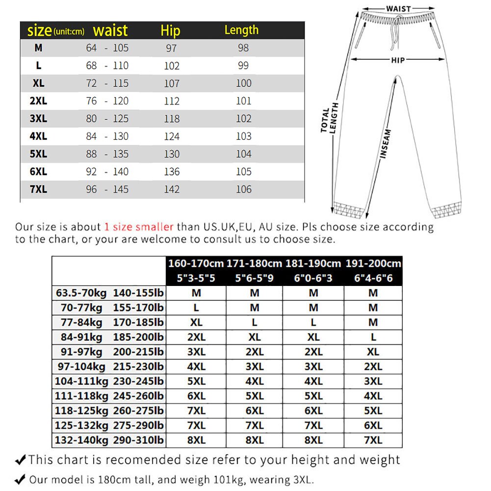 7XL 6XL Plus Size Men Pants Casual Sweatpants Sports Letter Summer Loose Sportwear Pants Long Black Stretch Trousers 2022