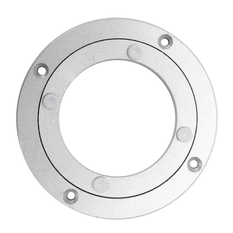 Aluminium Rotating Turntable Bearing Swivel Plate 5 Inch Silver: Default Title