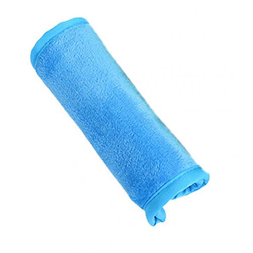 Serviettes en microfibre réutilisables respirant couleur unie démaquillant serviette visage lingette serviette séchage rapide essuie-mains outil de nettoyage: Bleu