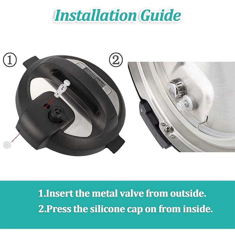 Stoom Release Handvat Vlotter Vervangende Onderdelen Met 3 Siliconen Caps Voor Instantpot Duo 3, 5, 6 Qt, Duo Plus 3, 6 Qt