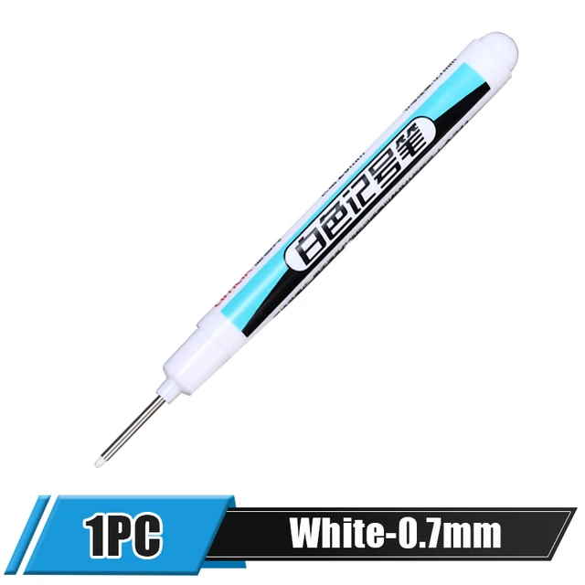 5/1Stck Fettige Weiße Marker Stift Graffiti Stifte Wasserdicht dauerhaft Gel Bleistift Reifen Notizbuch Glas Malerei Stift 0,7mm 1mm 2,5mm: Weiß