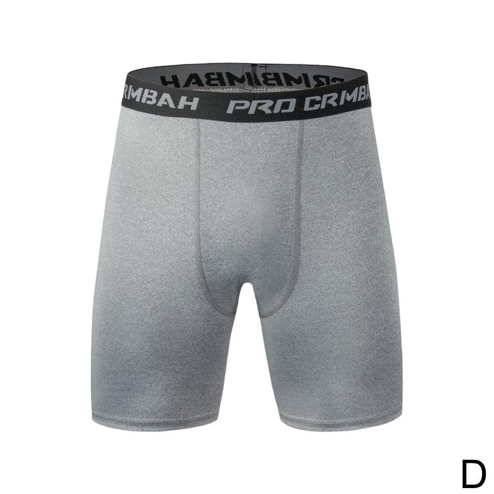 Pantalones cortos de culturismo para Hombre, bragas de gimnasio con entrepierna para entrenamiento físico, medias de compresión elásticas para músculos vivos, mallas ajustadas para Hombre: XXXL / Gris
