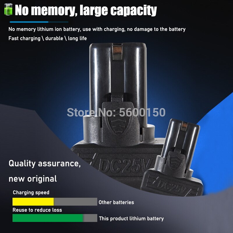 25V Lithium-Batterie Schraubendreher Elektrische Bohrer Batterie Akkuschrauber Ladegerät Batterie Für Power Tools