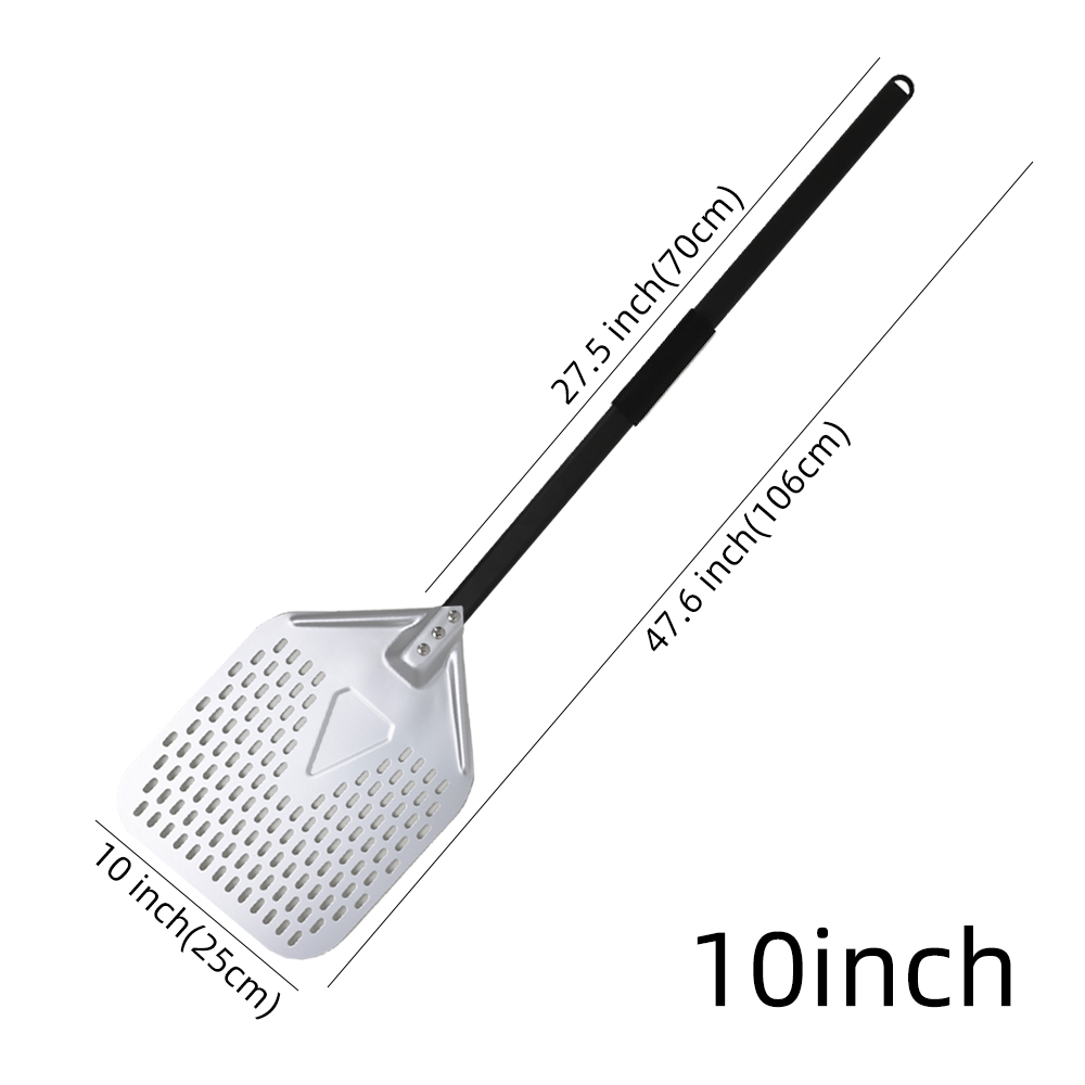 13 14 Inch Long Handle Pizza Peel Paddle Adjustable Turning Shovel Baking Tools Kitchen Utensils Nonstick Pizza Turner for Oven: Chocolate