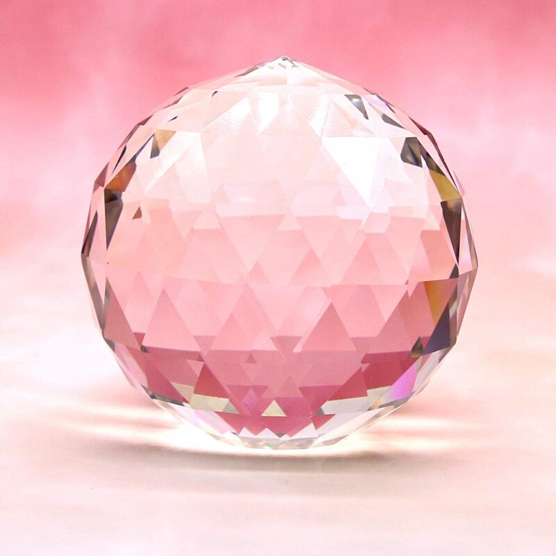 Klart kuttet krystall solfangerkule prismer glasskule fasetterte blikkballkrystaller til vindus solfangere 80mm / 3.15i