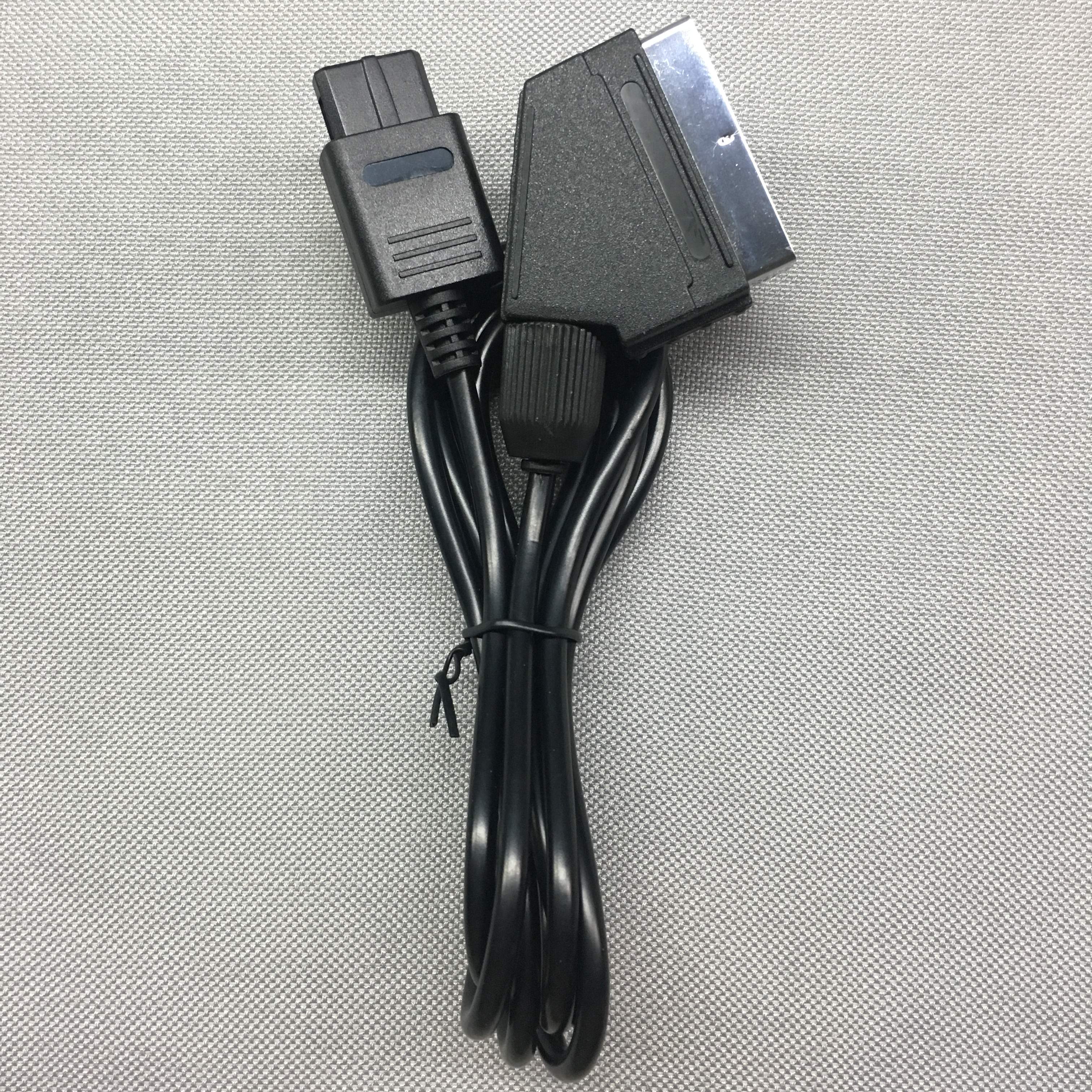 1.8m a/v tv video scart rgb kabel 21 pin euro scart stikledning ledning til snes gamecube til  n64 konsol