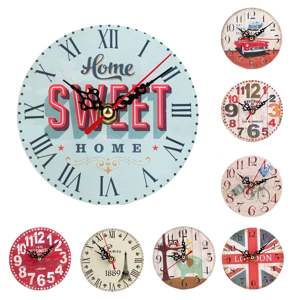 Diez estilos Reloj de pared grande de silenciosa decoración para las paredes del salón Saat decoración del hogar Reloj de pared de Navidad