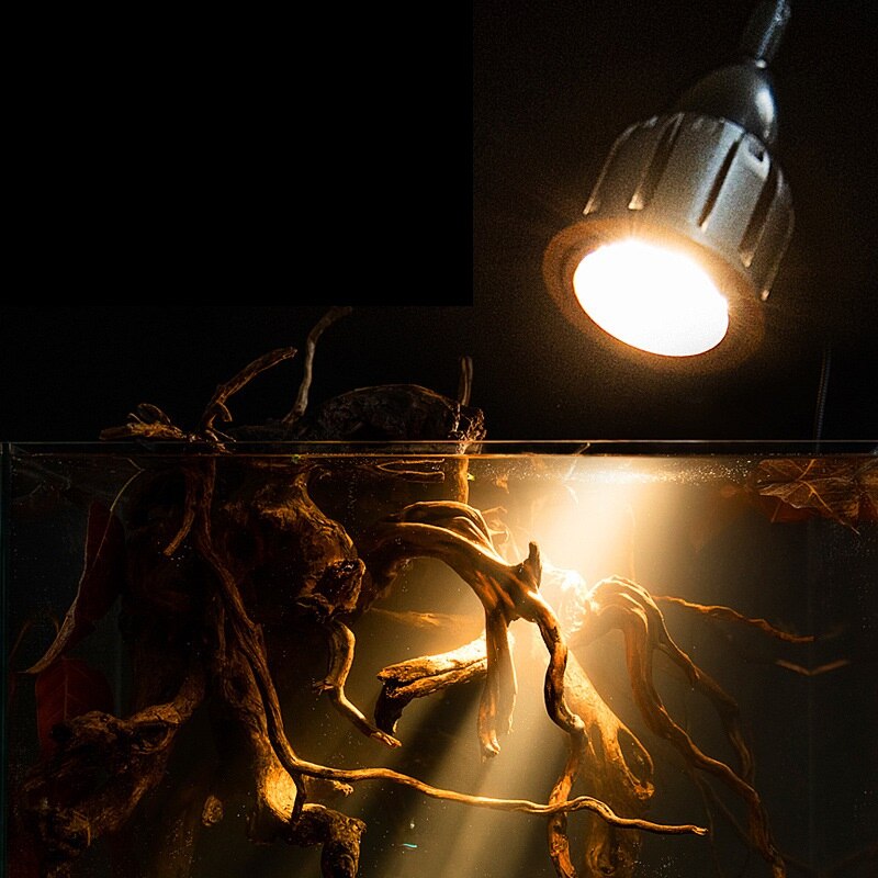 Projecteur LED à 3 couleurs avec télécommande COB, éclairage à spectre complet pour aménagement paysager d&#39;aquarium, pour la plantation de petits réservoirs et la décoration