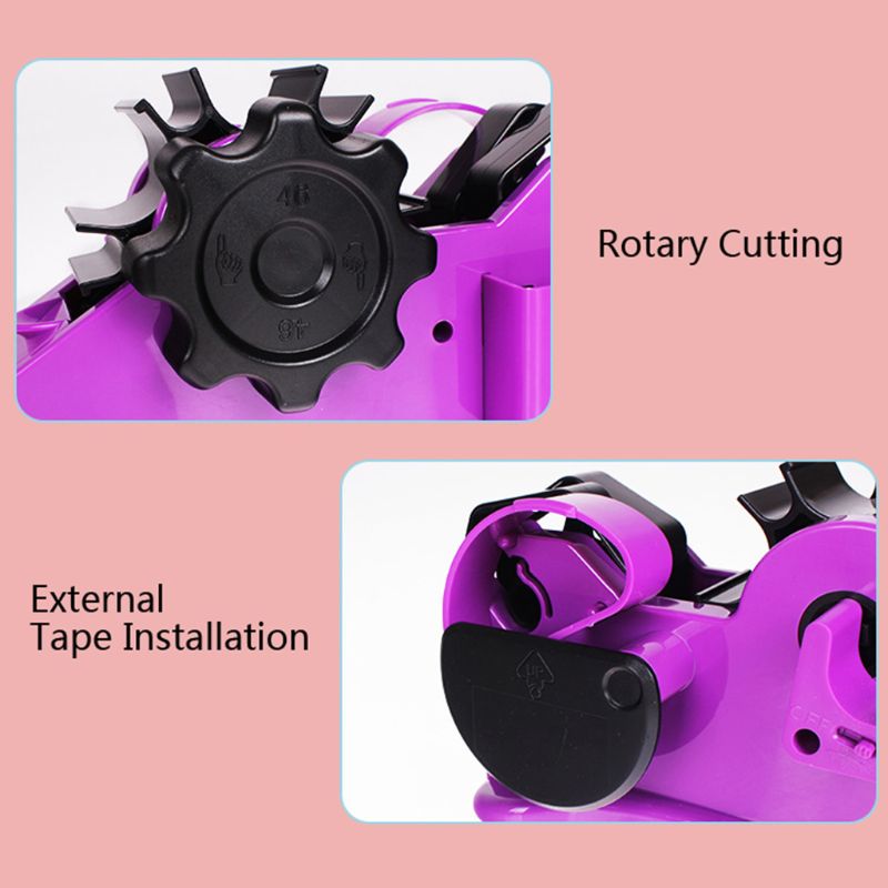 Semi-Auto Tape Dispenser With 35mm Fixed Length Tape Cutter Desktop Office Packing Home Tools DXAC