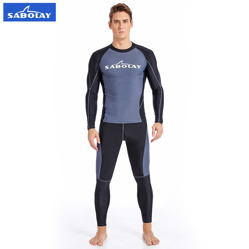 Mens long sleeve dive skin suit snorkeling surfing wet suit swimming wear wetsuit rashguard