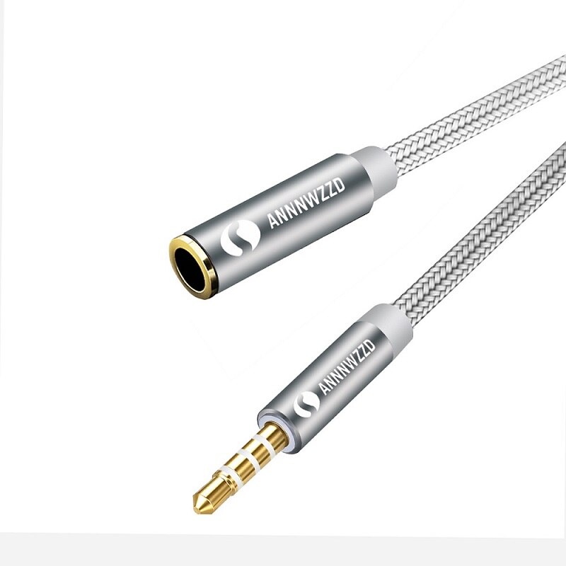 Jack 3.5mm Audio-Verlengkabel Hoofdtelefoon Verlengkabel 3.5mm Jack Aux Kabel 3.5mm Extender Cord Voor Computer iPhone Speler: 1m