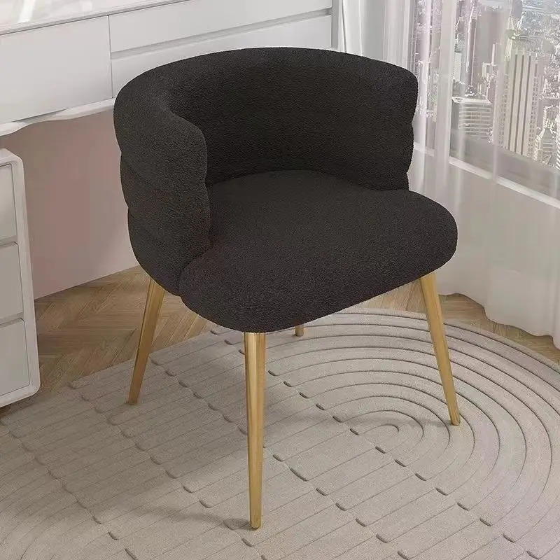 Nordisk chaiselong enkelt doven sofa stol makeup stol uld fløjl soveværelse stue garderobe kommode stole toiletbordsstole: Farve