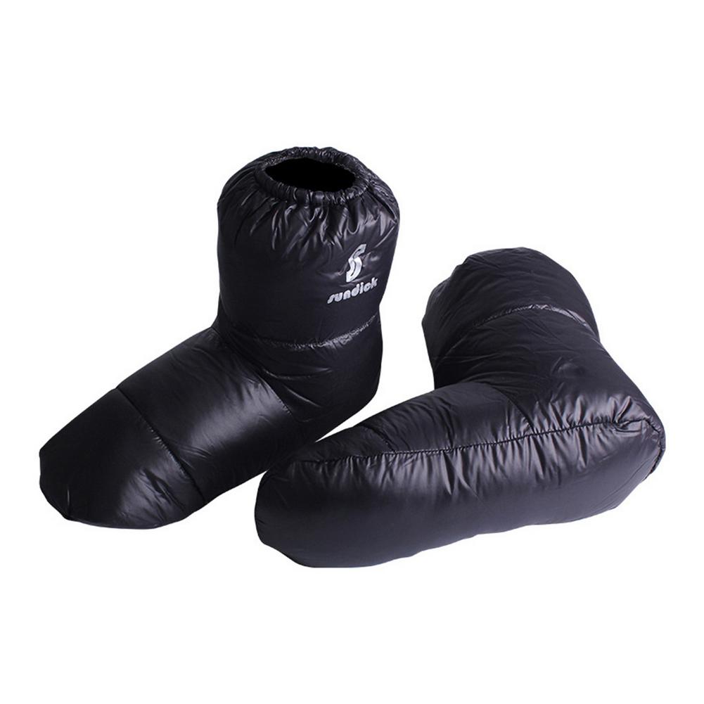 M-l-calcetines de plumas de ganso blanco para hombre y mujer, cubierta de zapatos impermeable para interiores, invierno, cálido: EU3539