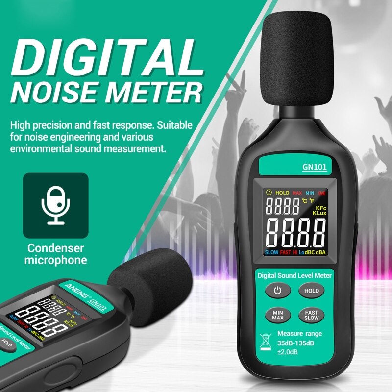 GN101 Digital Noise Meter Messung 35-135 db Intelligente Sound Level Meter Dezibel Monitor Logger Diagnose-Tool