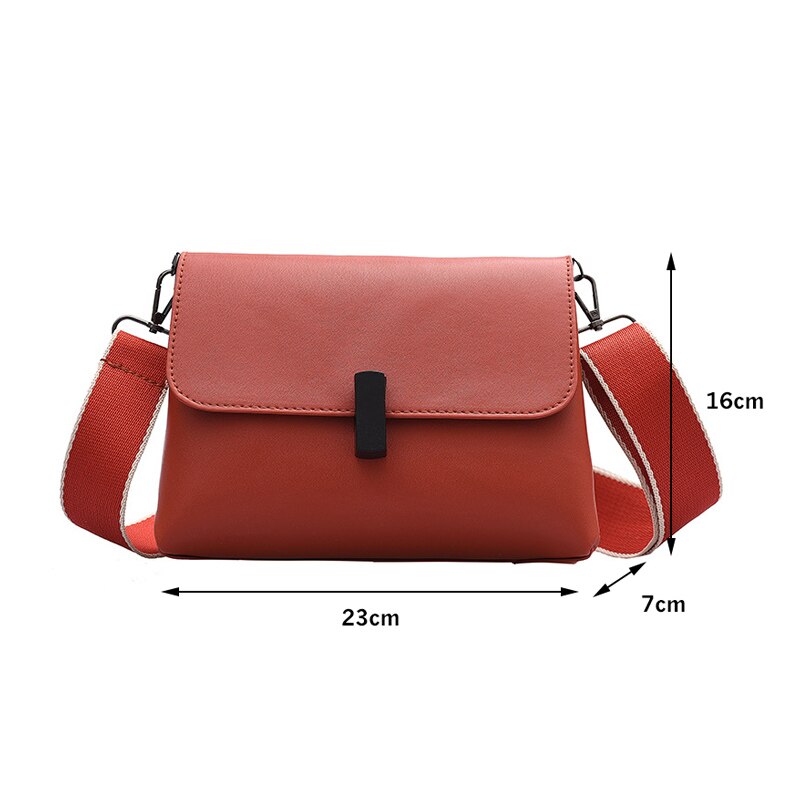 lässig Pu Leder Kleine Schulter Taschen Für Frauen Mit Breiten Gurt Weiblichen Einfarbig Crossbody Bote Reise praktisch Taschen
