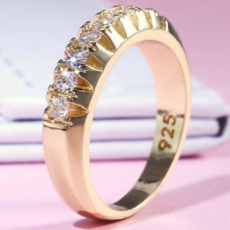 Einfache Einreihige Zirkon Ringe für Frauen Männer Heißer Trendy Weiblichen Ring Schmuck Hochzeit Engagement Party Geburtstag