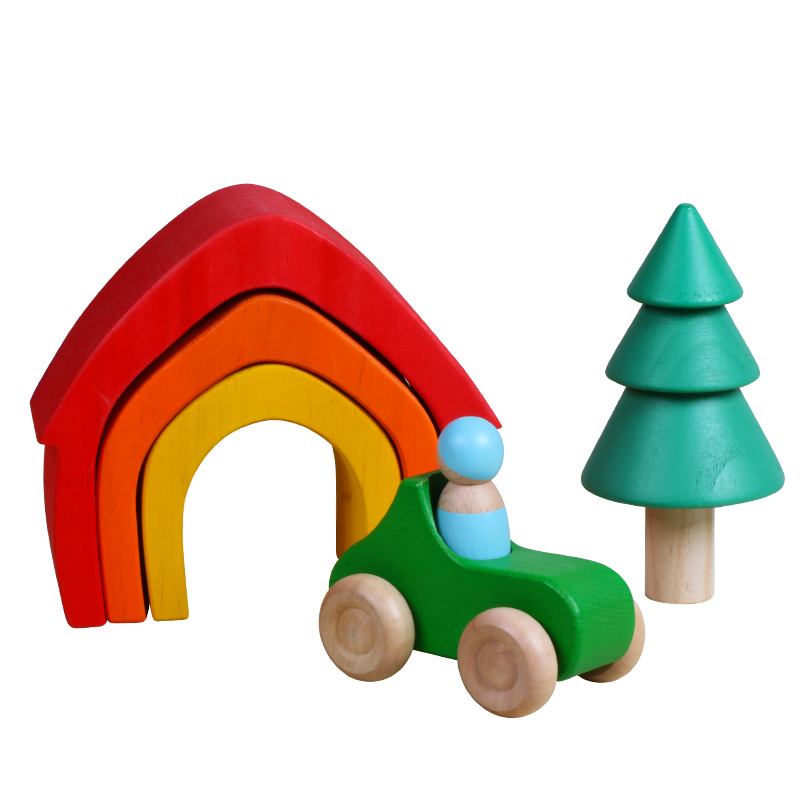 Wood Balance Blocks Wooden Jenga Blocks Educational Toys Wooden Toys Forest Animal Seesaw Children learning Game Toy For Boys