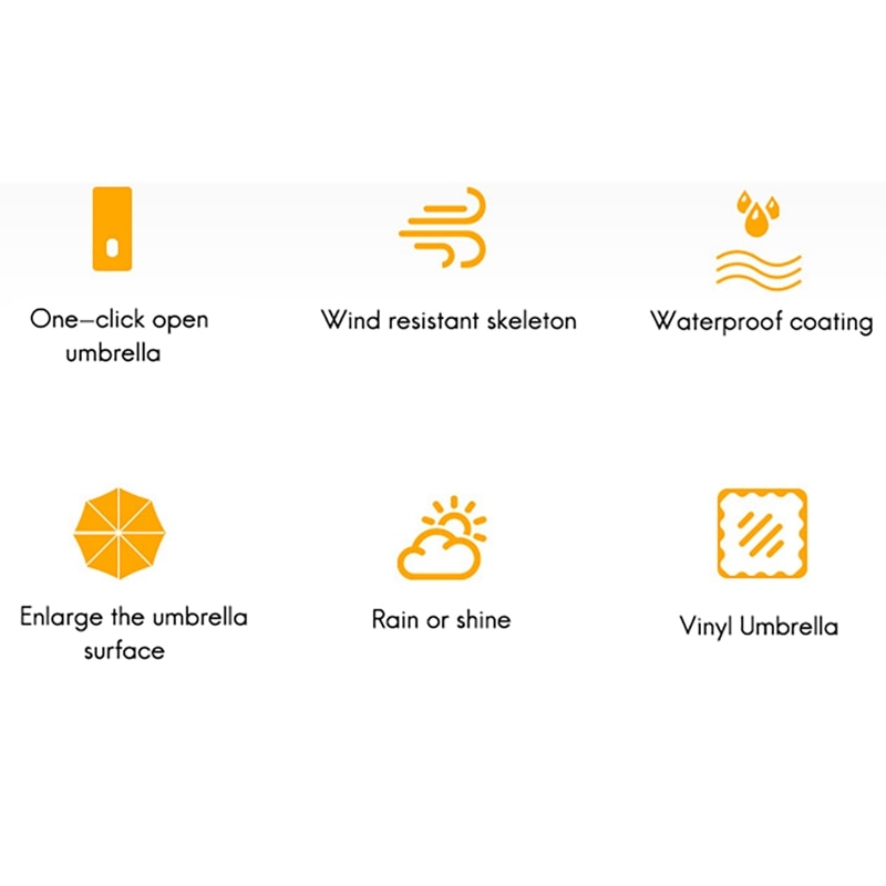 Windproof Double Automatic Folding Umbrella for Car Umbrellas Parasol Car Interior Car Emergency Glass Window Breaker