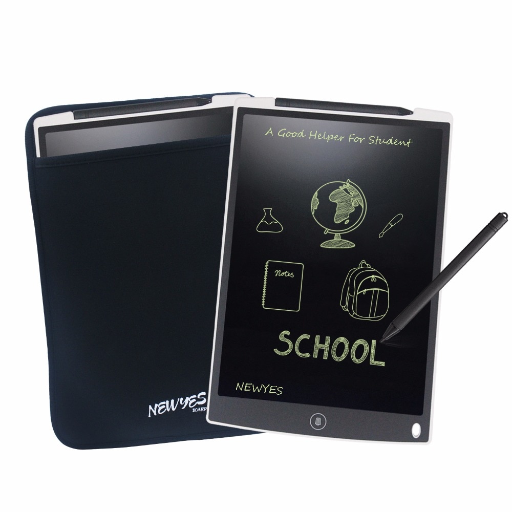NEWYES 12 inch LCD eWriter Papierloze Memo Pad Tablet Schrijven Tekening Grafische Board Kids eWriter Notepad met Manget + tas