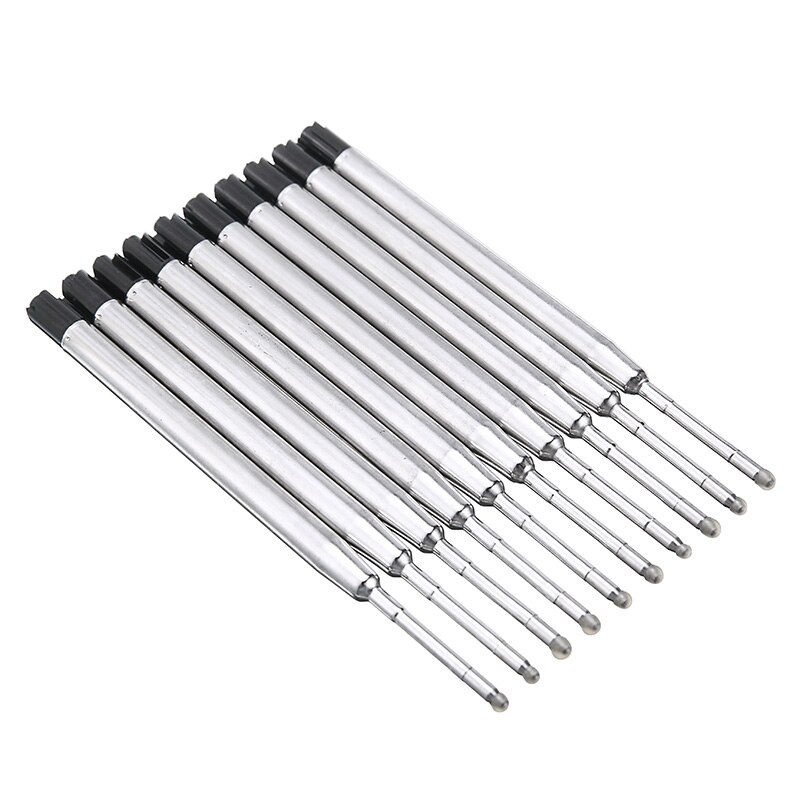 10Pcs Black Ballpoint Pen Ink Refills Fine Point Medium Ballpoint Refills School Office Accessories