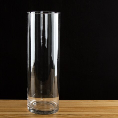 Simplicity Transparent Clear Tabletop Tall Glass Vase Bottle Terrarium Hydroponic Container Pot Flower Home Wedding Decor: 35x12cm